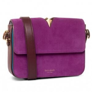 Kate Spade Purple Mystery Adjustable Strap Suede Small Crossbody Handbag NWT